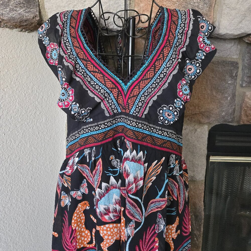 NWT Anthtopologie V-Neck Plunge Tunic Tribal Dress - Picture 5 of 16